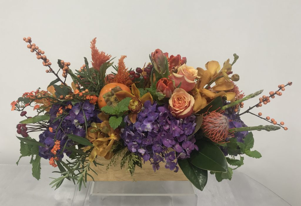 Persommon Centerpiece – Grace Lakes Florist Inc., Naples FL